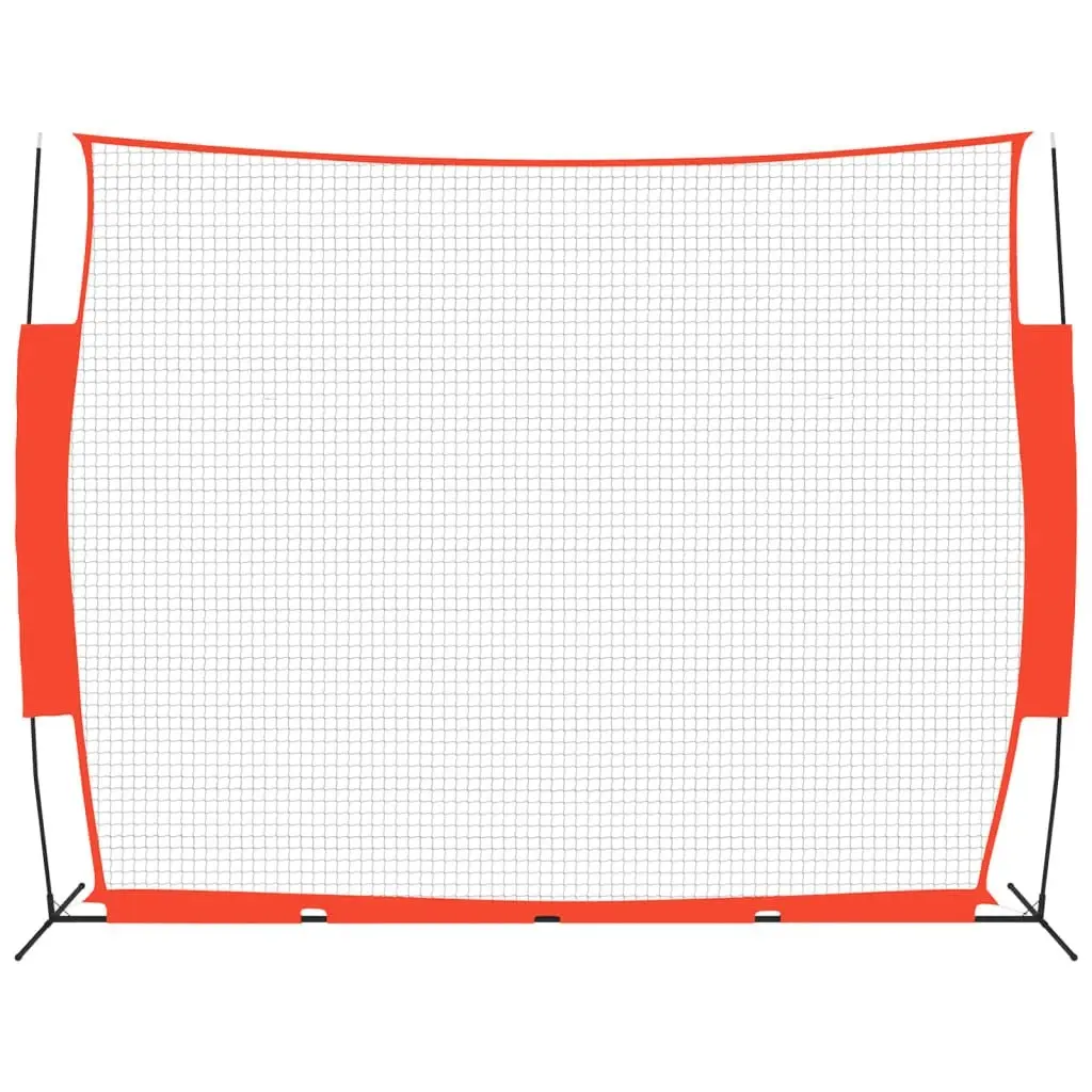 Portable Baseball Net Red and Black 369x107x271 cm Steel and Polyester 93739