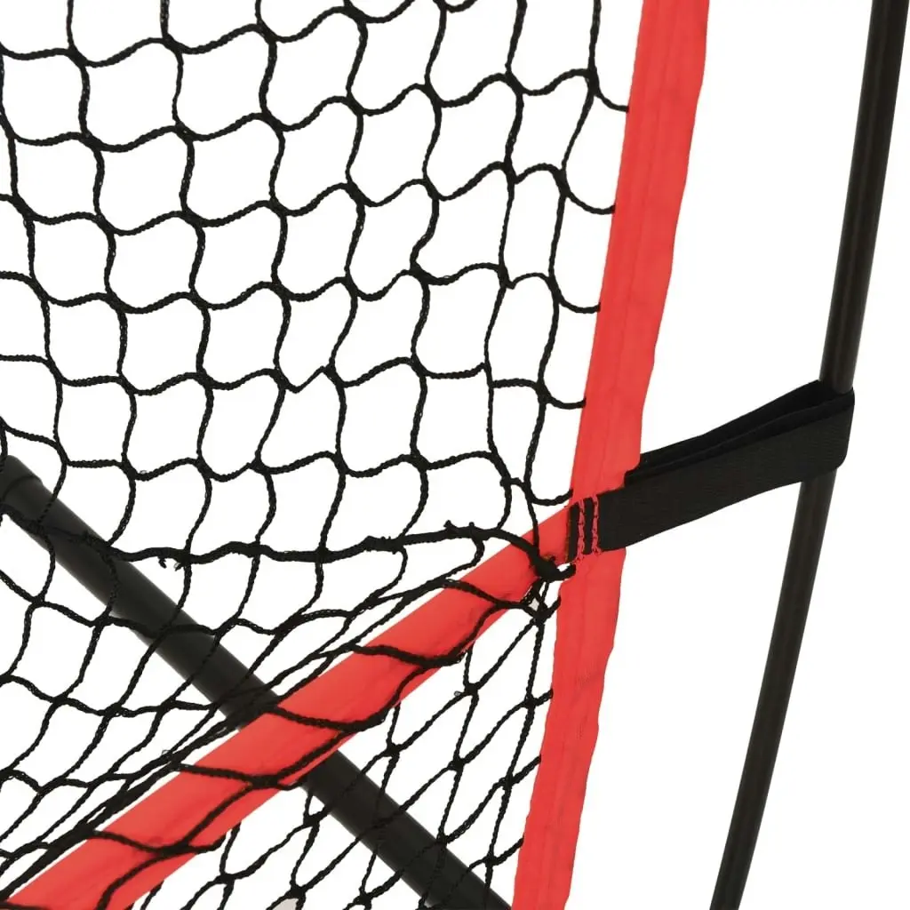 Portable Baseball Net Black and Red 215x107x216 cm Polyester 93746