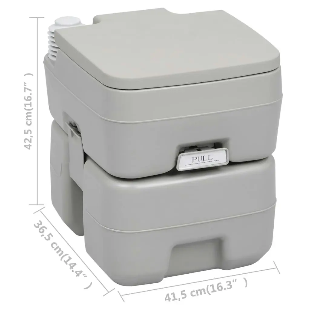 Portable Camping Toilet Grey 20+10 L 30137