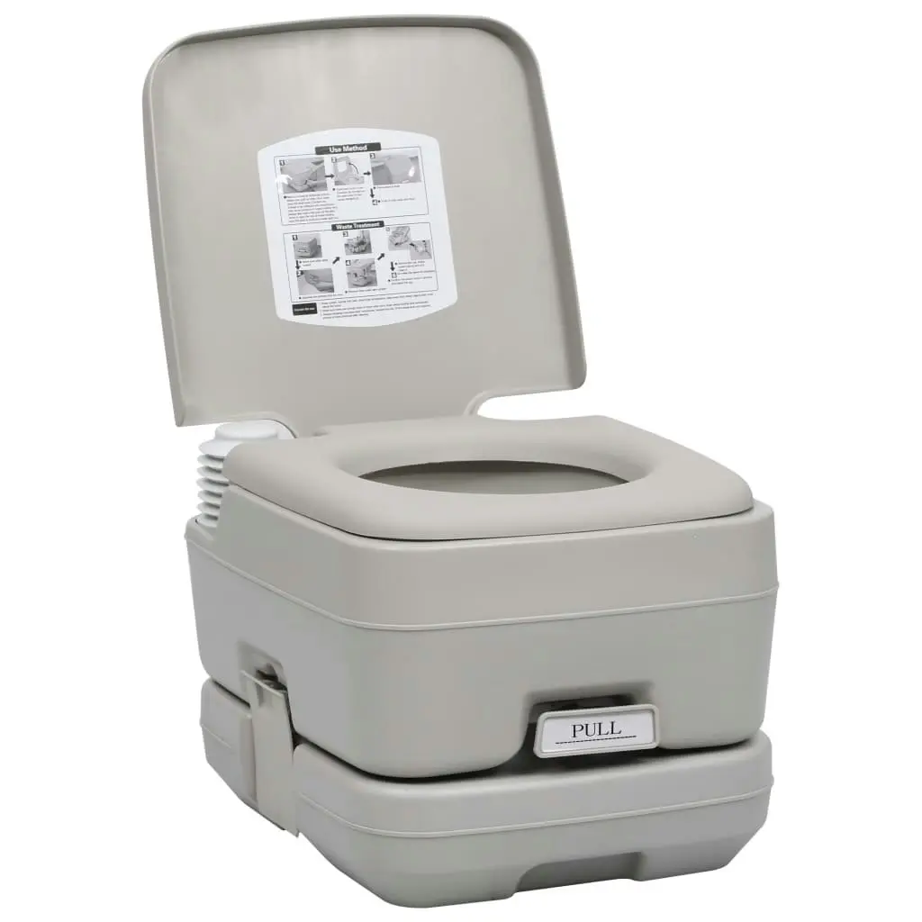 Portable Camping Toilet with Tent 10+10 L 3081889