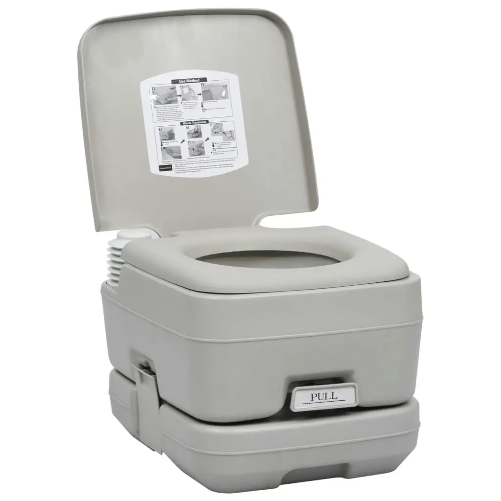 Portable Camping Toilet with Tent 10+10 L 3081891