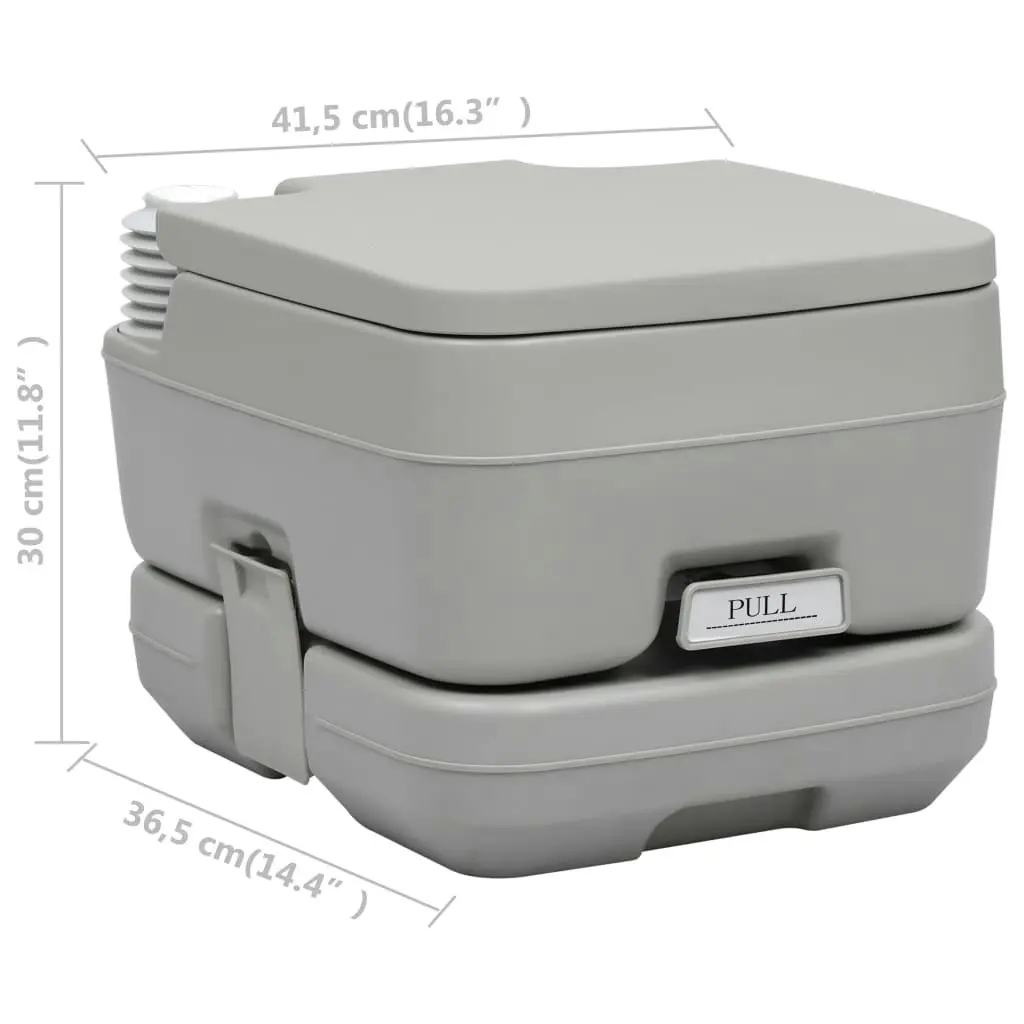 Portable Camping Toilet Grey 10+10 L 30136