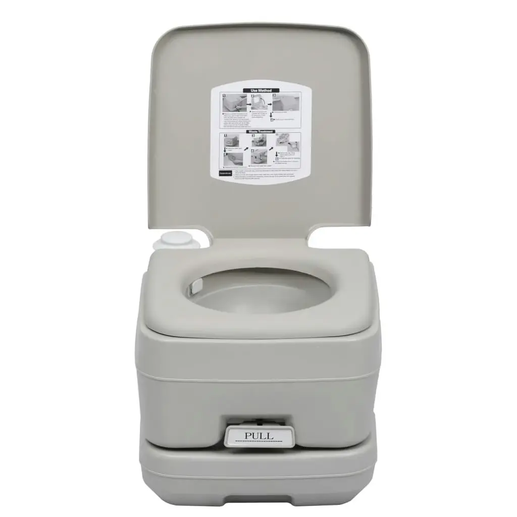 Portable Camping Toilet Grey 10+10 L 30136