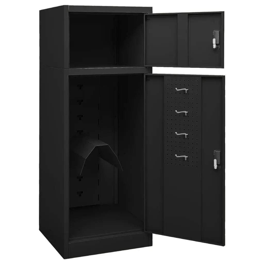 Saddle Cabinet Black 53x53x140 cm Steel 339601