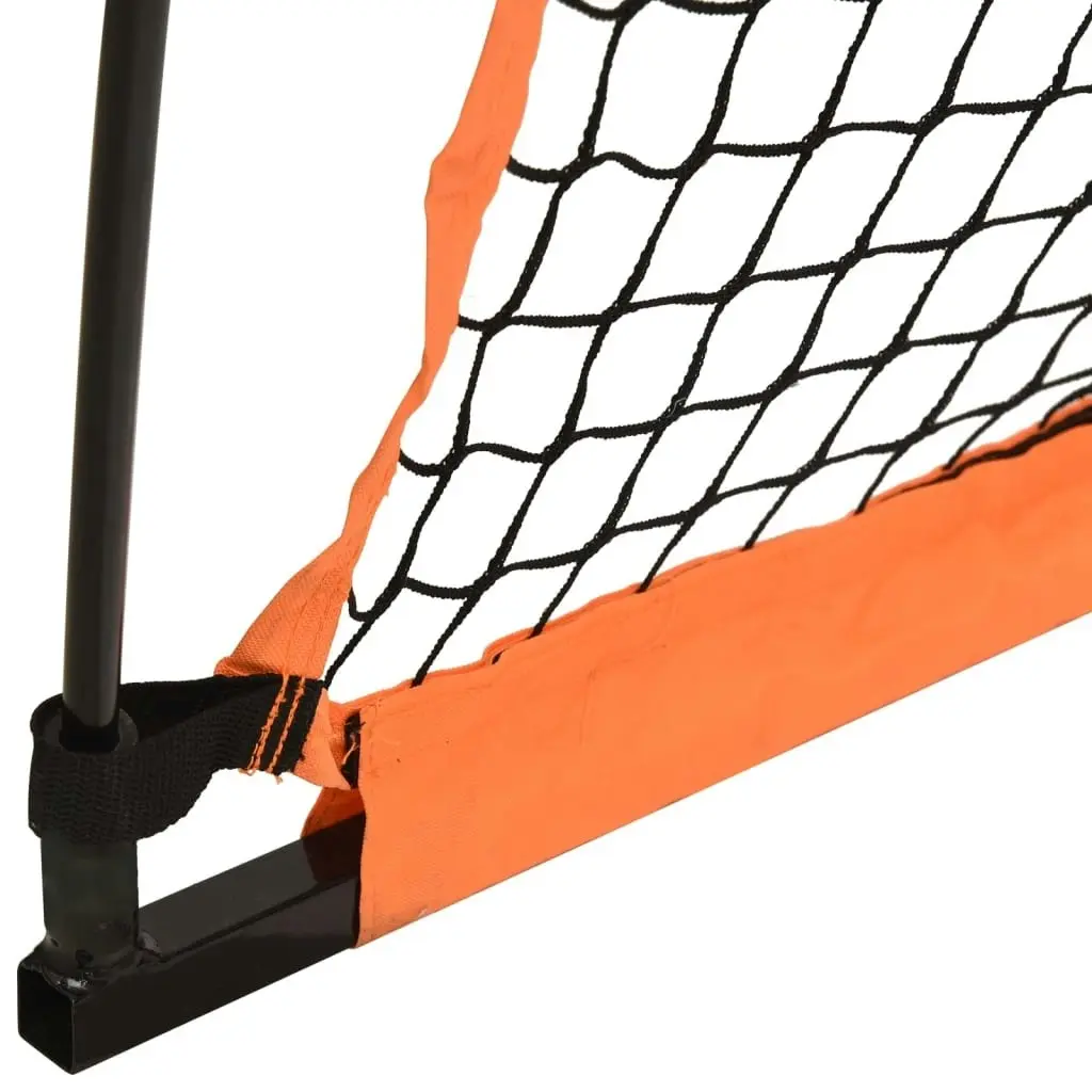 Portable Baseball Net Orange and Black 183x182x183cm Steel and Polyester 93737