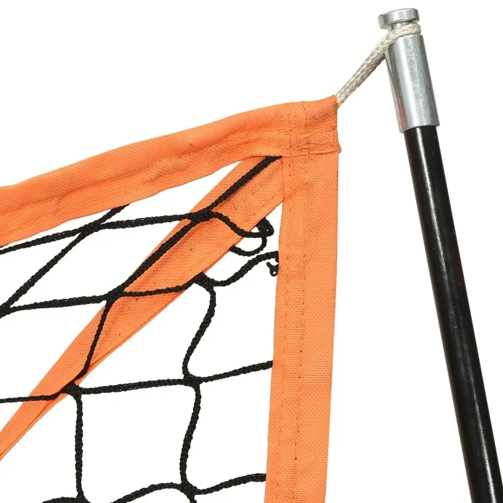 Portable Baseball Net Orange and Black 183x182x183cm Steel and Polyester 93737