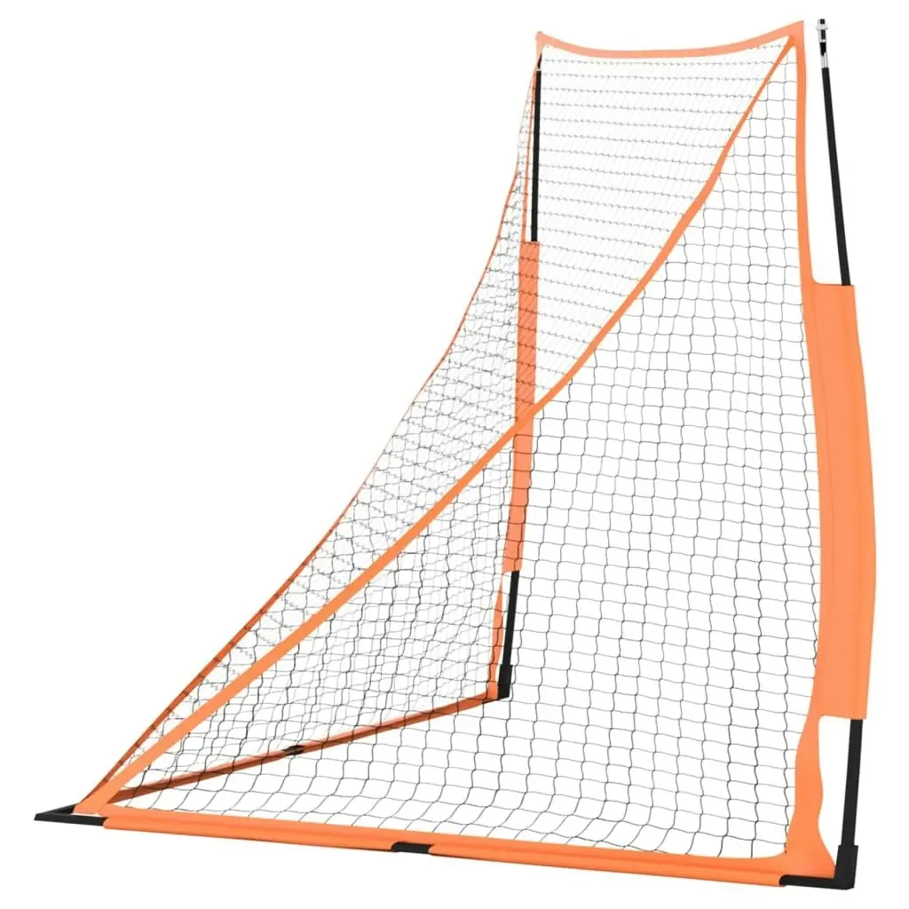 Portable Baseball Net Orange and Black 183x182x183cm Steel and Polyester 93737