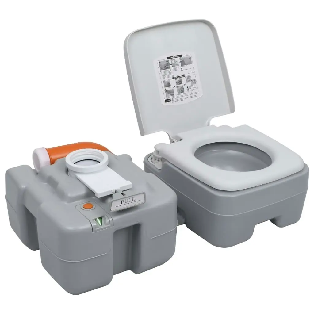 Portable Camping Toilet Grey 20+10 L 30138