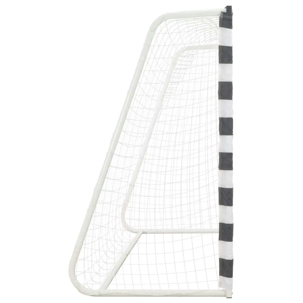 Soccer Goal 300x160x90 cm Metal Black and White 91953