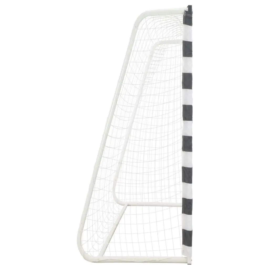 Soccer Goal 300x200x90 cm Metal Black and White 91954