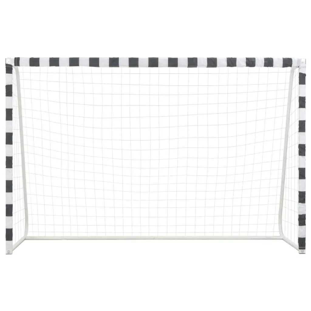 Soccer Goal 300x200x90 cm Metal Black and White 91954