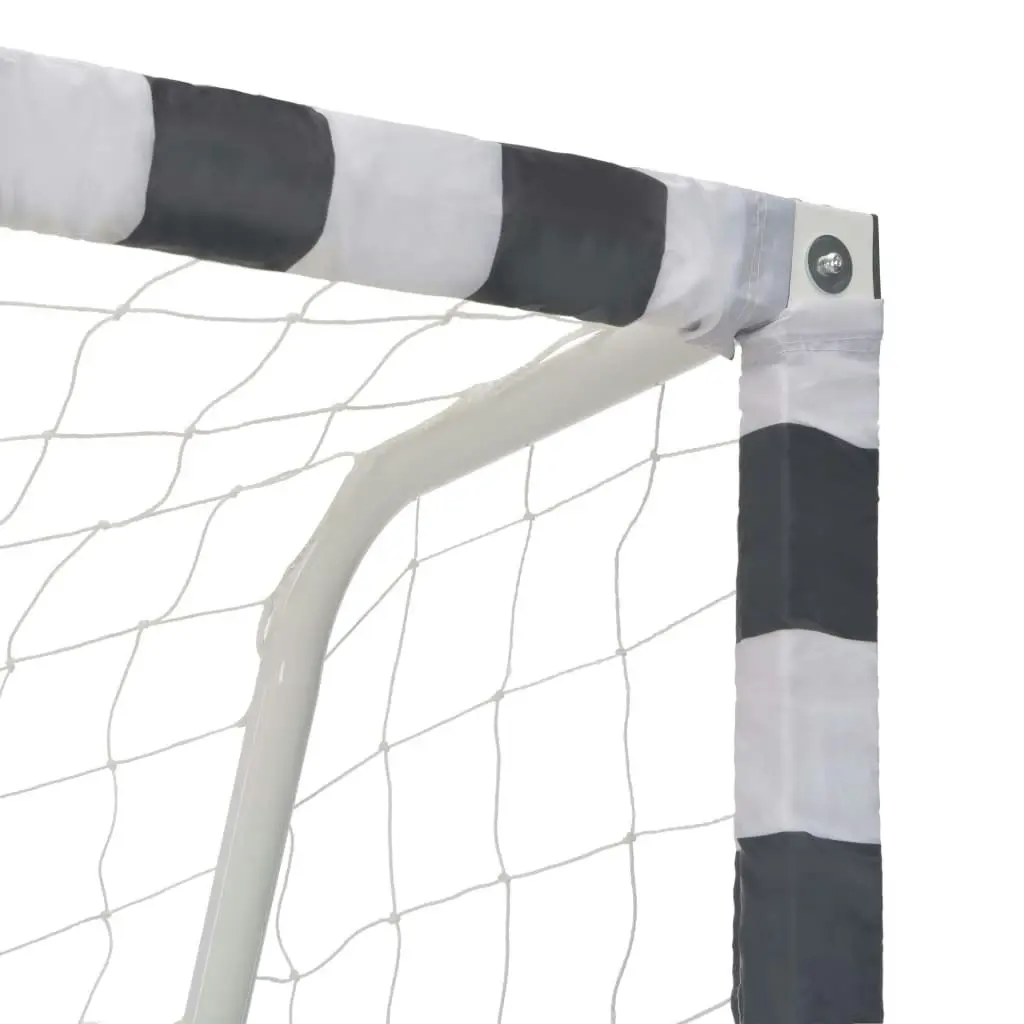 Soccer Goal 300x200x90 cm Metal Black and White 91954