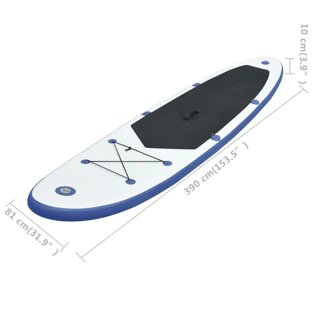 Stand Up Paddle Board Set SUP Surfboard Inflatable Blue and White 92204