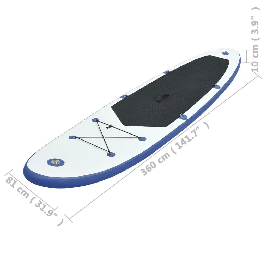 Stand Up Paddle Board Set SUP Surfboard Inflatable Blue and White 92202