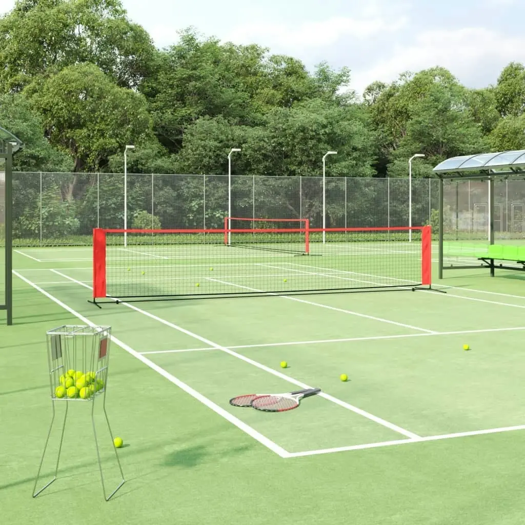 Tennis Net Black and Red 500x100x87 cm Polyester 93758