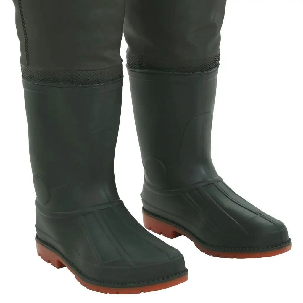 Wading Pants with Boots Green Size 40 133655