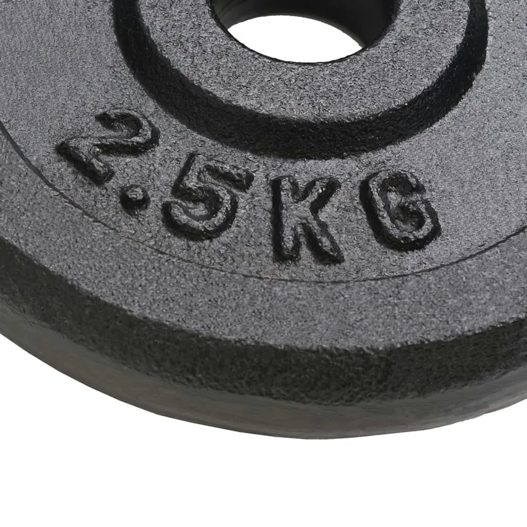 Weight Plates 8 pcs 8x2.5 kg Cast Iron 91391