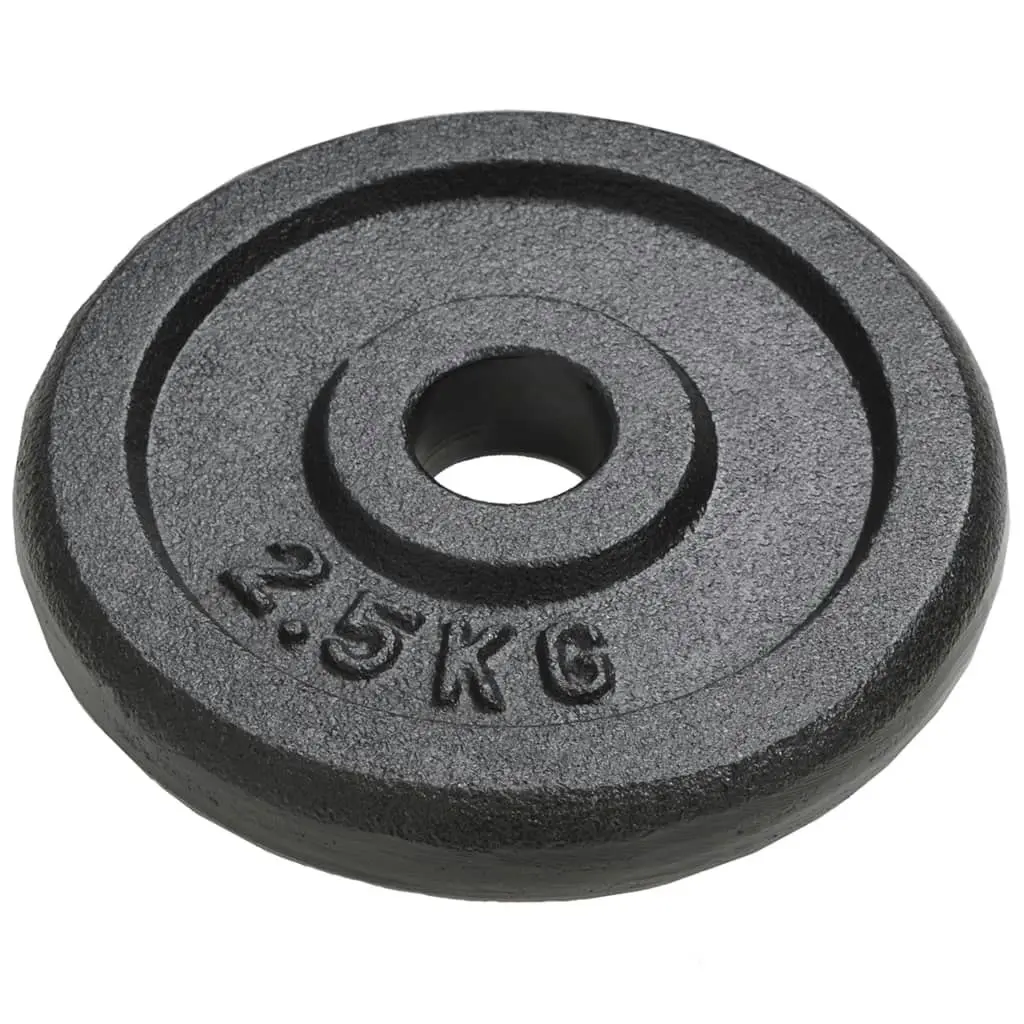 Weight Plates 8 pcs 8x2.5 kg Cast Iron 91391