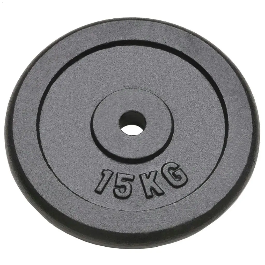 Weight Plates 2 pcs 2x15 kg Cast Iron 91396