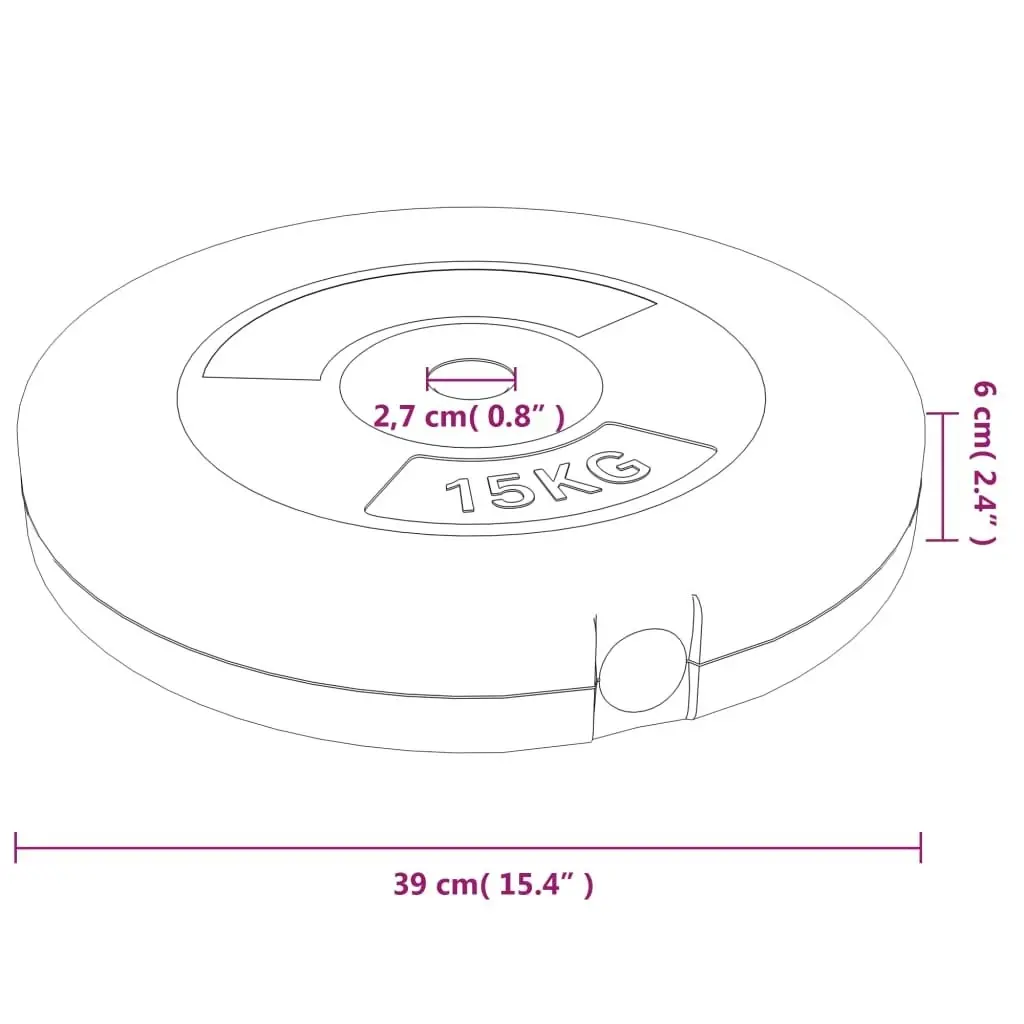 Weight Plates 2 pcs 30 kg Cement 93598