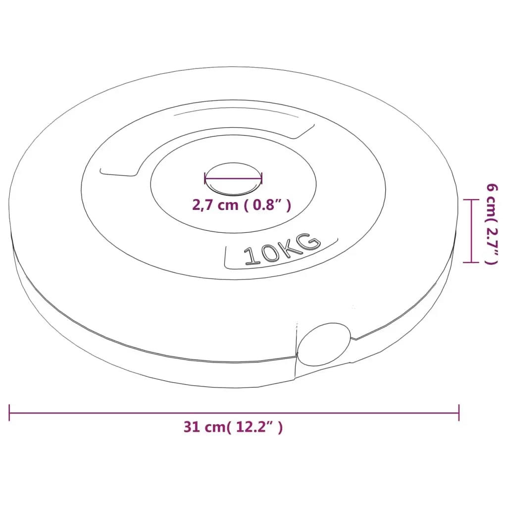 Weight Plates 4 pcs 30 kg Cement 93597