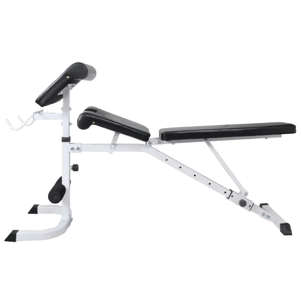 Workout Bench with Weight Rack Barbell and Dumbbell Set 60.5kg 275362