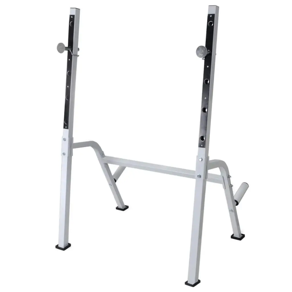 Workout Bench with Weight Rack Barbell and Dumbbell Set 60.5kg 275362