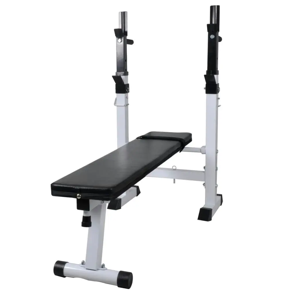 Workout Bench with Weight Rack Barbell and Dumbbell Set 60.5kg 275361