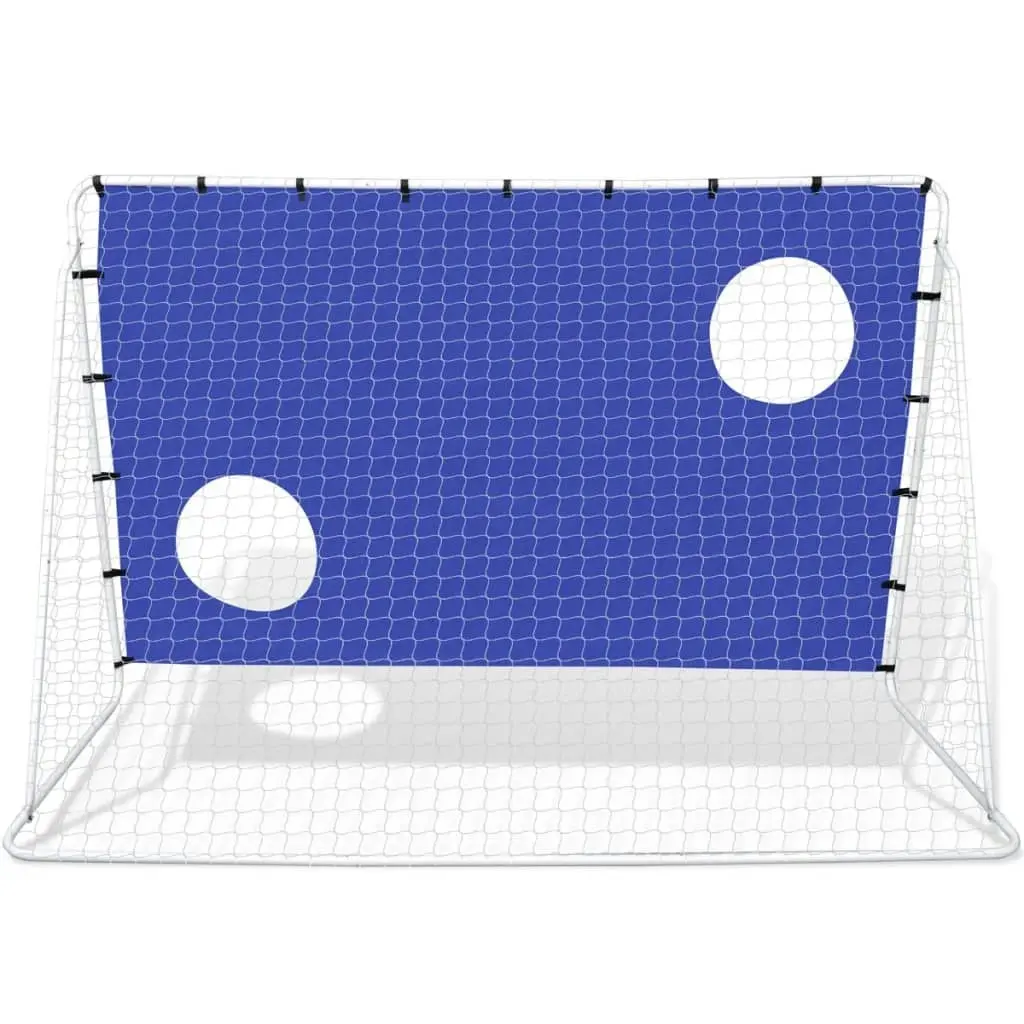 Soccer Goal with Aiming Wall Steel 240 x 92 x 150 cm High-quality 90573