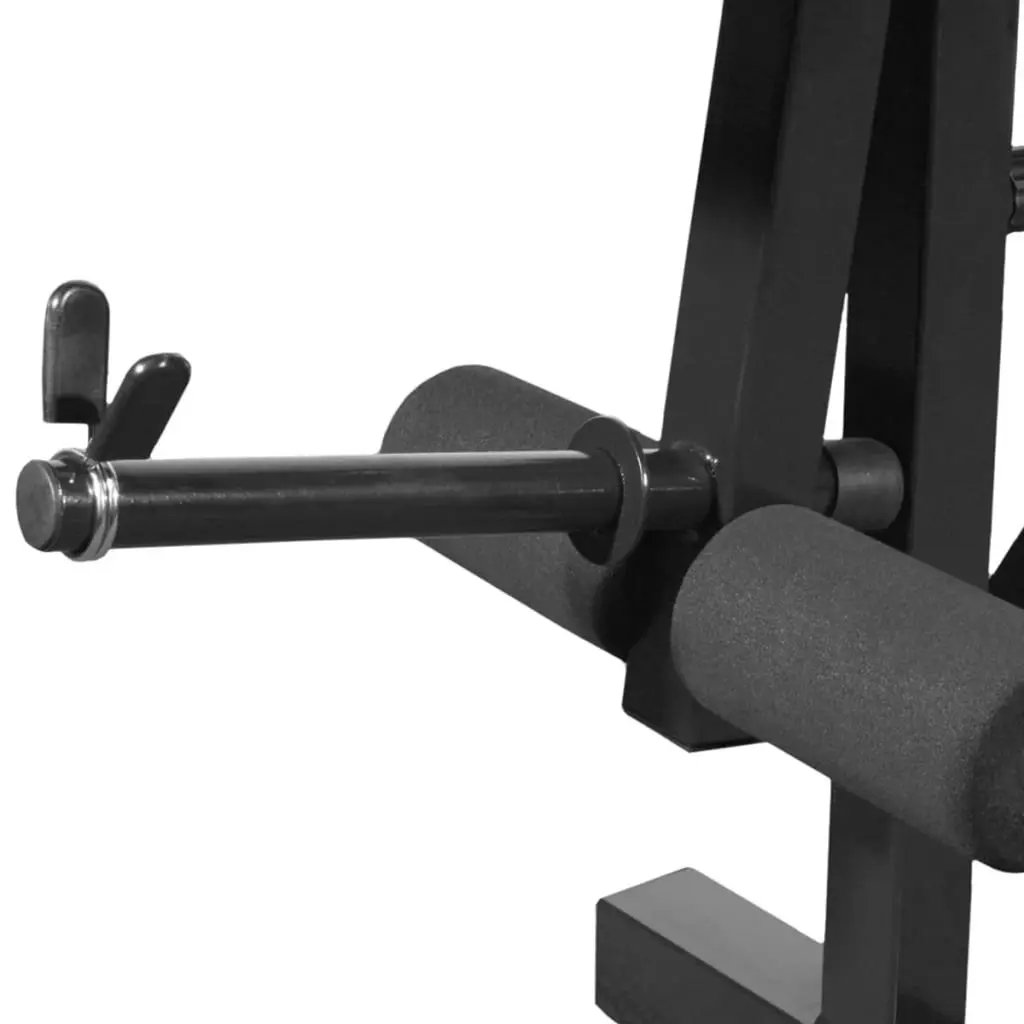 Workout Bench with Weight Rack Barbell and Dumbbell Set 30.5kg 275365