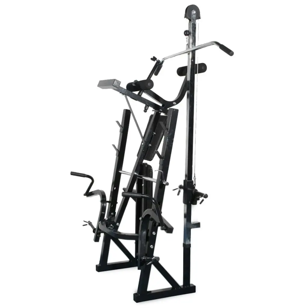 Workout Bench with Weight Rack Barbell and Dumbbell Set 30.5kg 275365