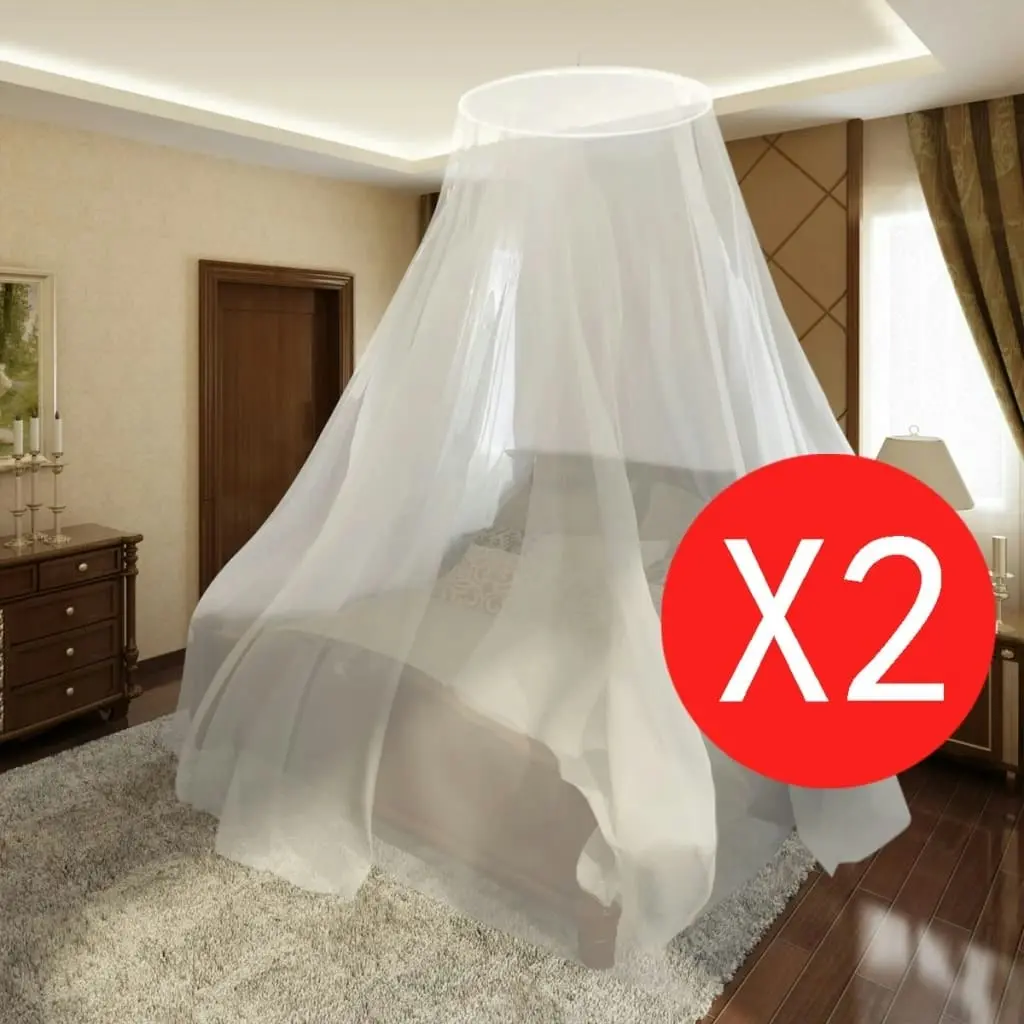 Mosquito Net 2 pcs Round 56x325x230 cm 50263