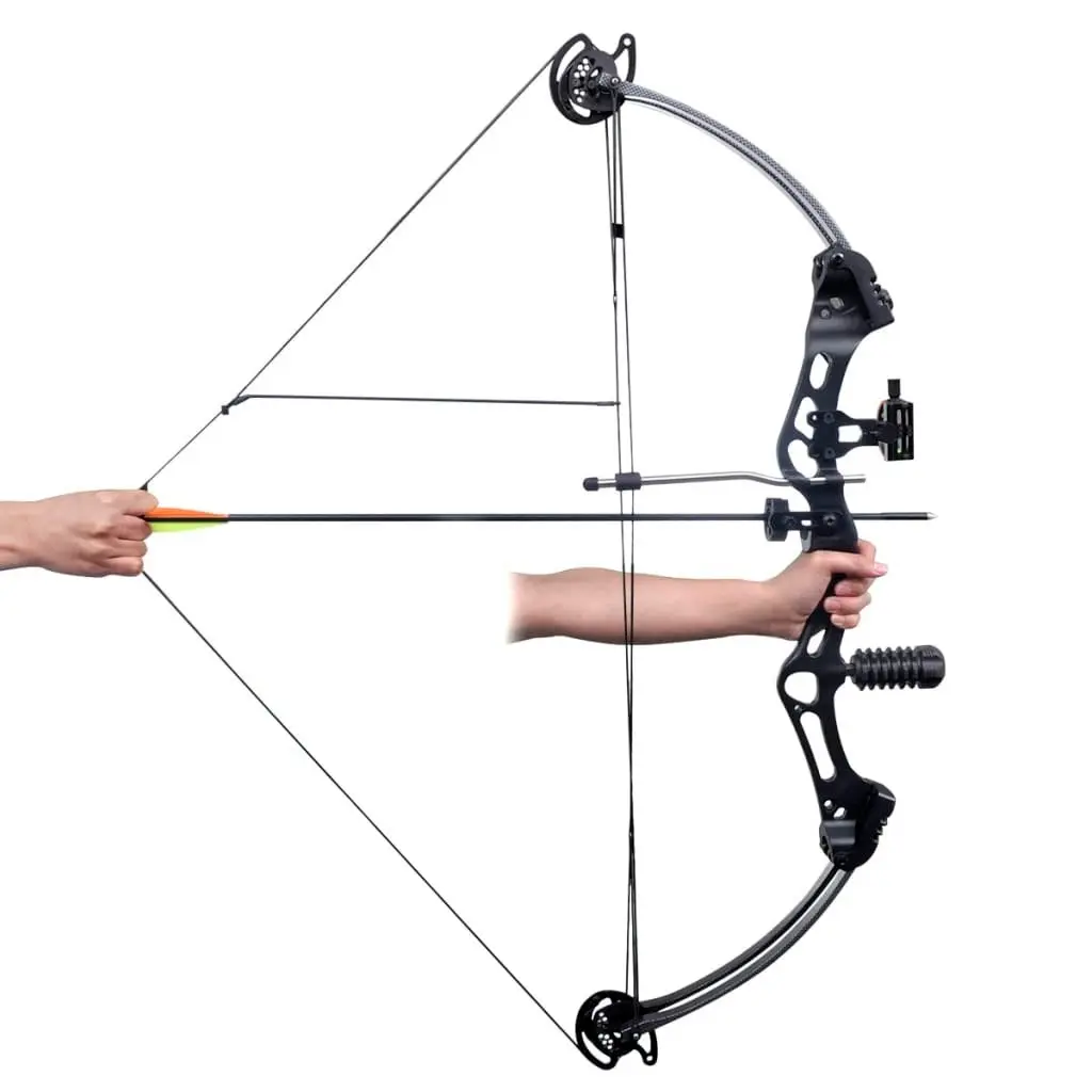 Adult Compound Bow with Accessories and Fiberglass Arrows 90852