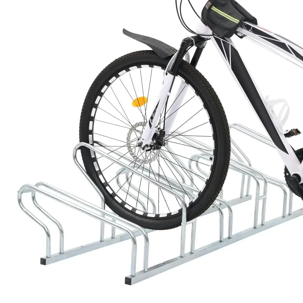 Bicycle Stand for 6 Bikes Floor Freestanding Galvanised Steel 4005577