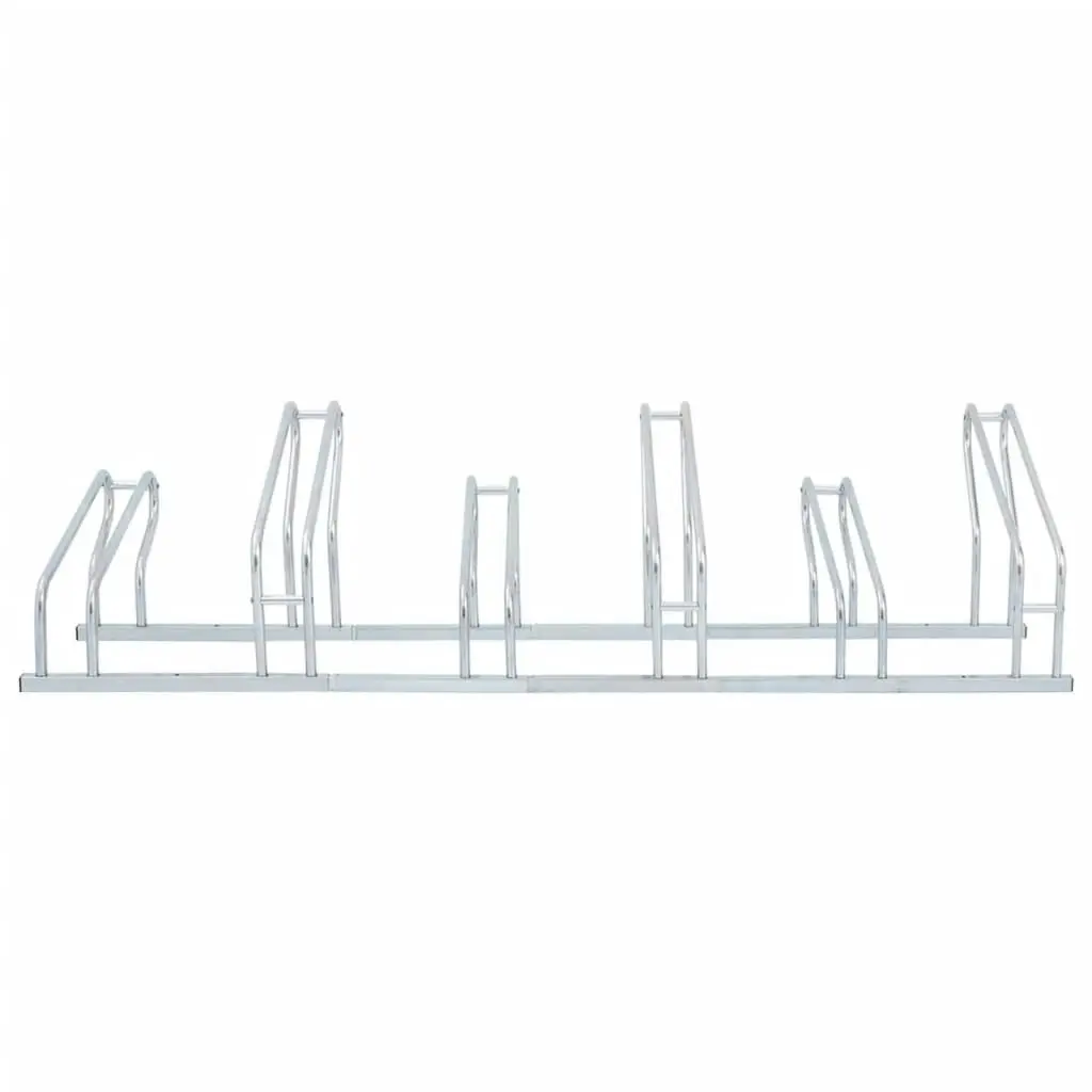 Bicycle Stand for 6 Bikes Floor Freestanding Galvanised Steel 4005577