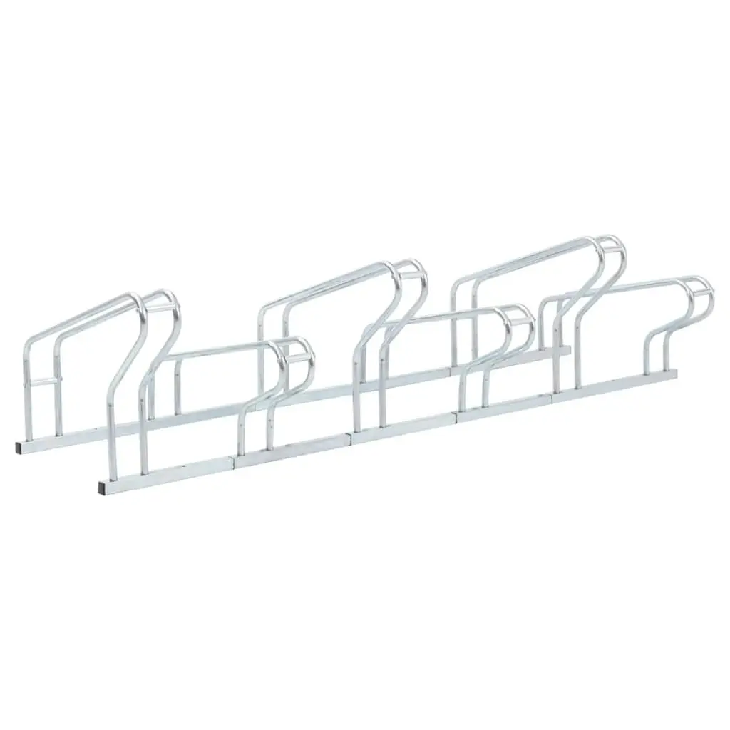 Bicycle Stand for 6 Bikes Floor Freestanding Galvanised Steel 4005577