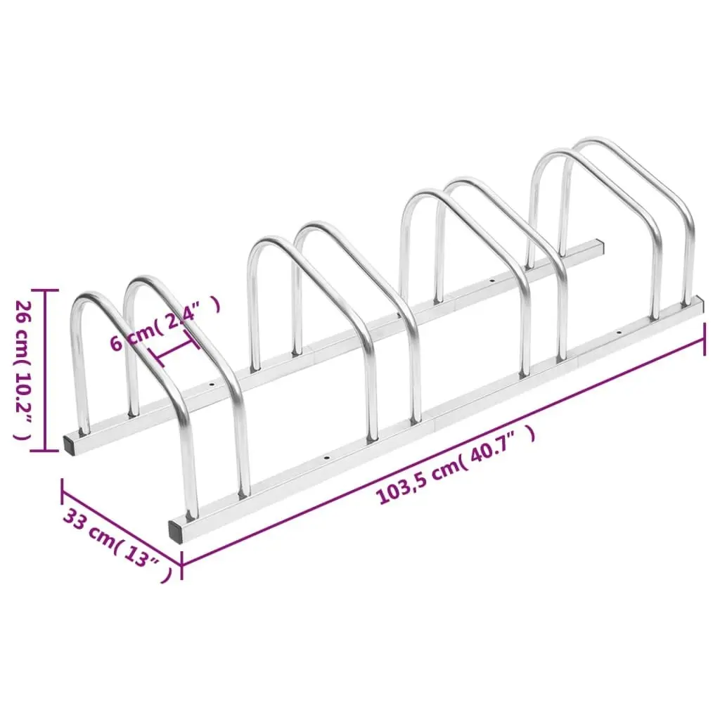 Bike Rack for 4 Bikes Galvanised Steel 154419