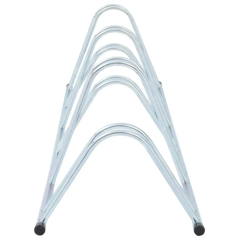 Bicycle Stand for 6 Bikes Floor Freestanding Galvanised Steel 4005567