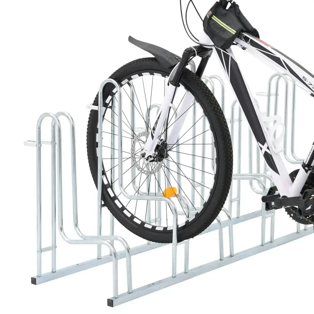 Bicycle Stand for 6 Bikes Floor Freestanding Galvanised Steel 4005572