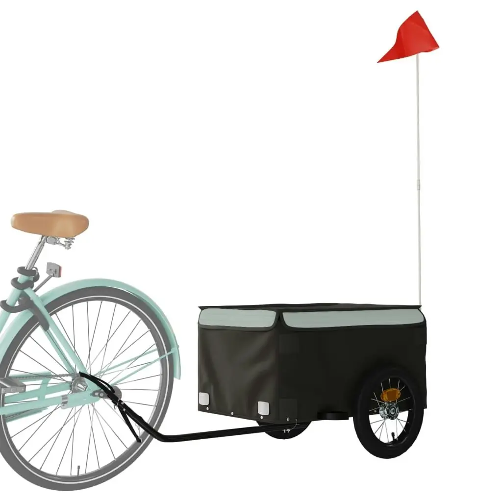 Bike Trailer Black and Grey 30 kg Iron 94077