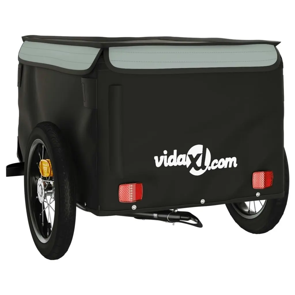 Bike Trailer Black and Grey 30 kg Iron 94077