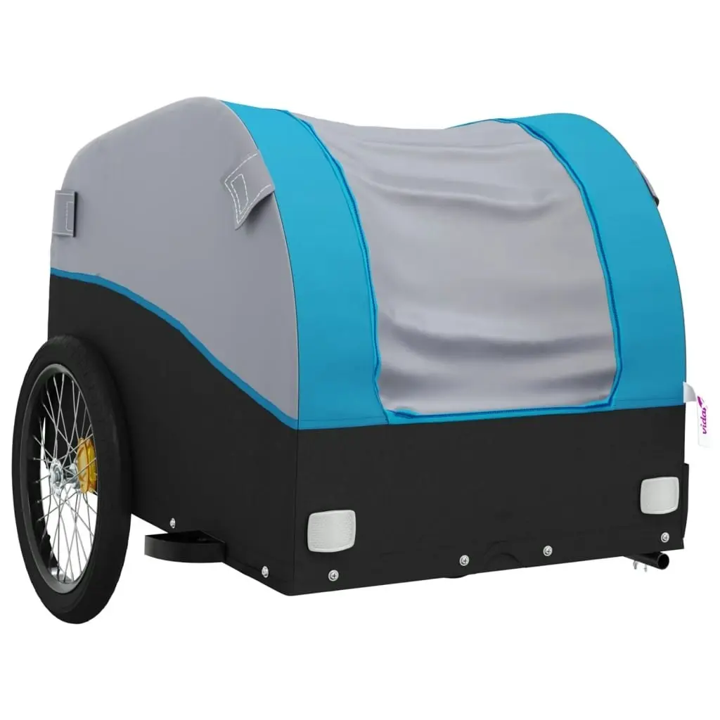 Bike Trailer Black and Blue 30 kg Iron 94121