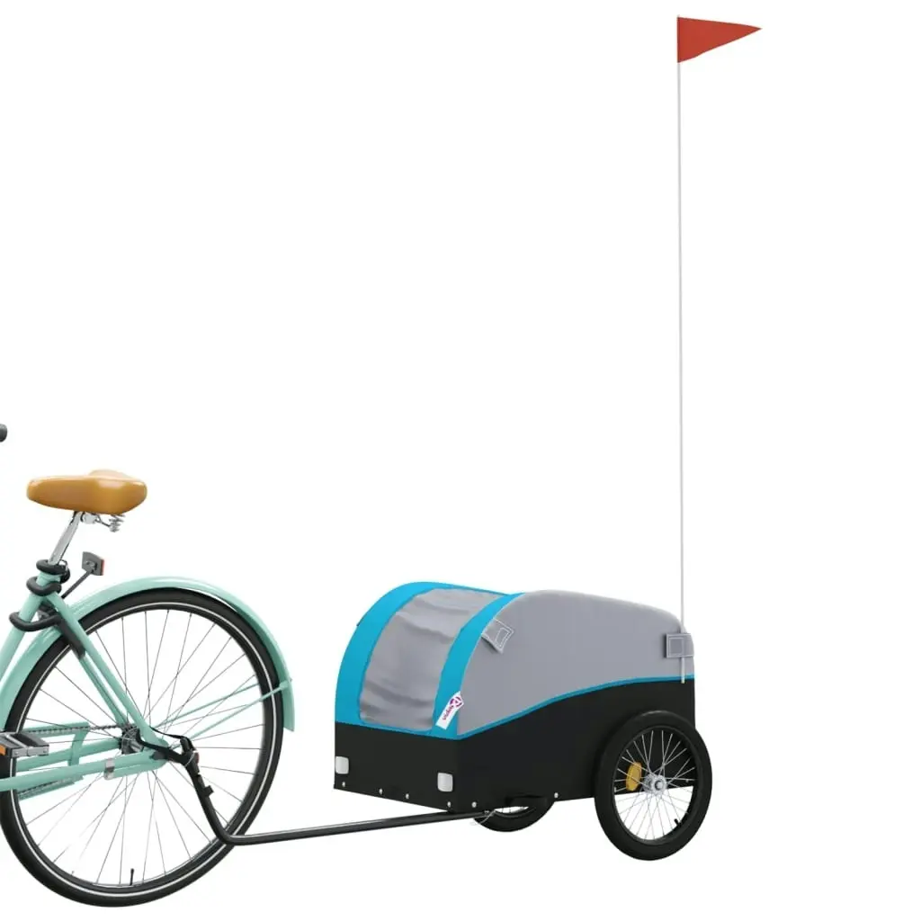 Bike Trailer Black and Blue 30 kg Iron 94121