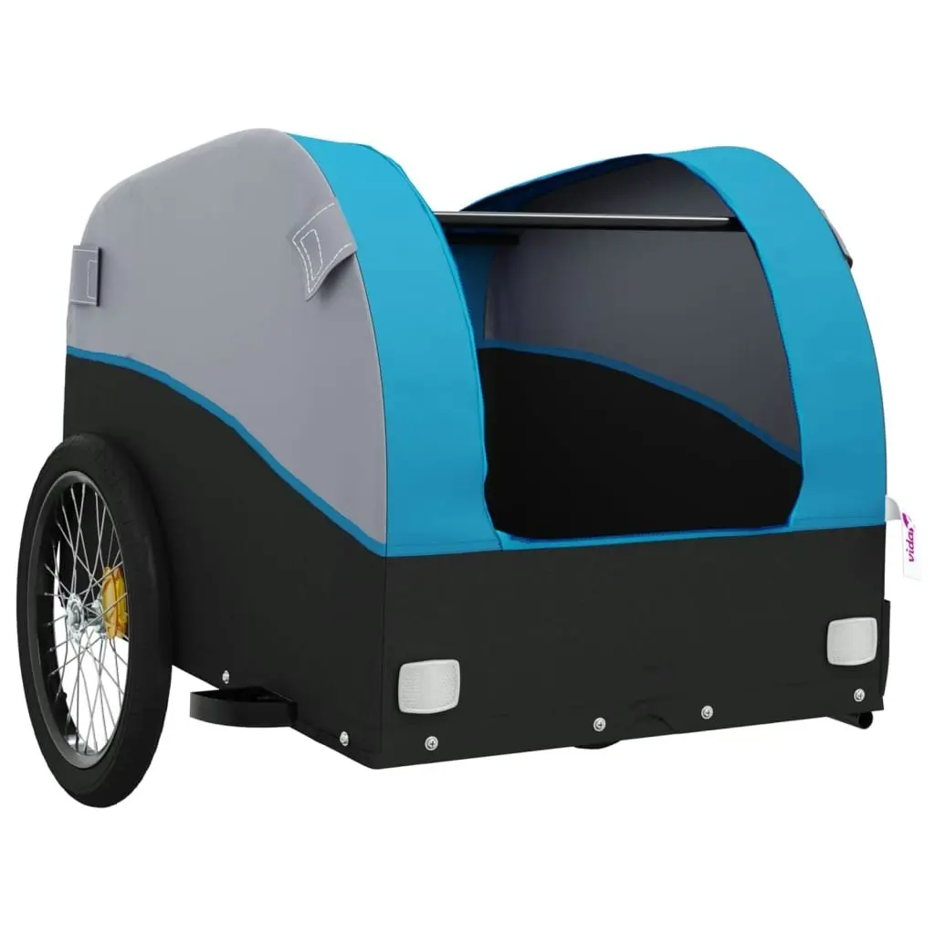 Bike Trailer Black and Blue 30 kg Iron 94121