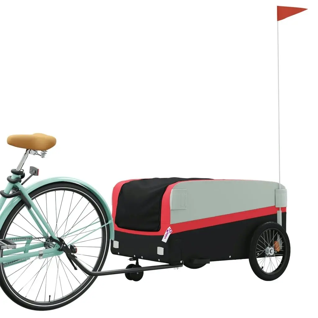 Bike Trailer Black and Red 45 kg Iron 94062