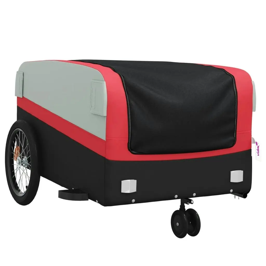 Bike Trailer Black and Red 45 kg Iron 94062