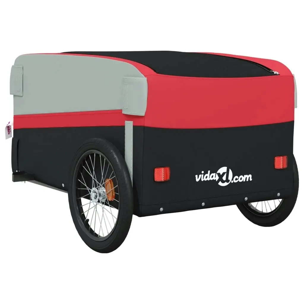 Bike Trailer Black and Red 45 kg Iron 94062