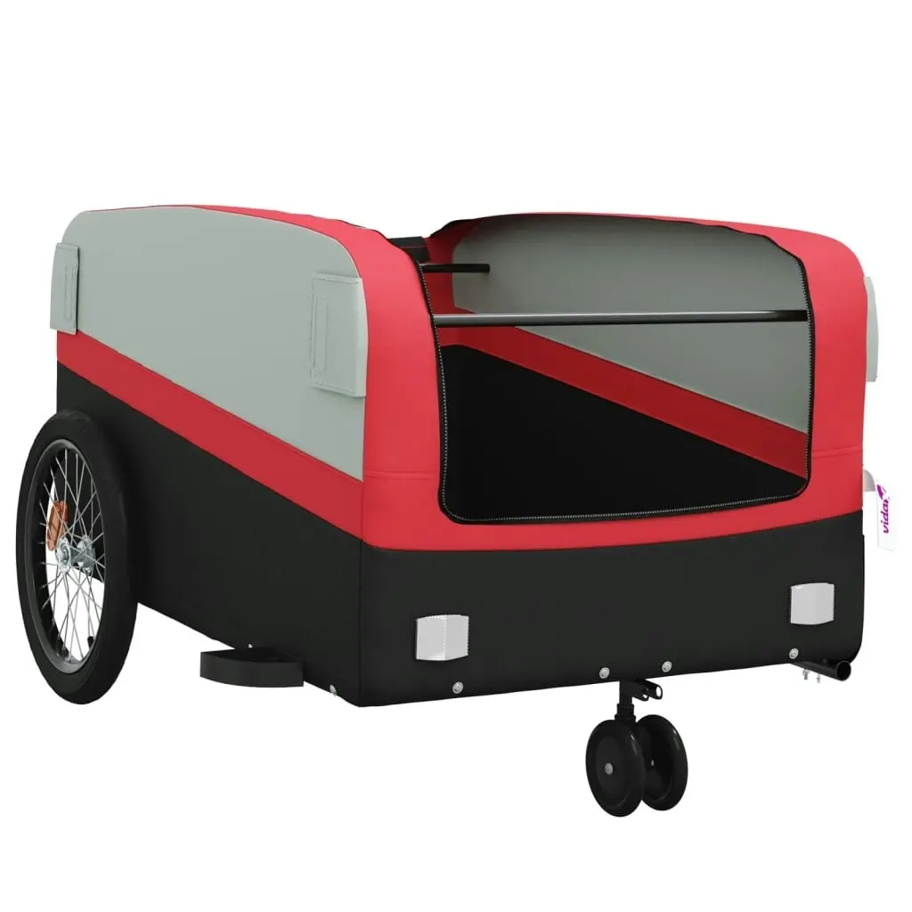 Bike Trailer Black and Red 45 kg Iron 94062