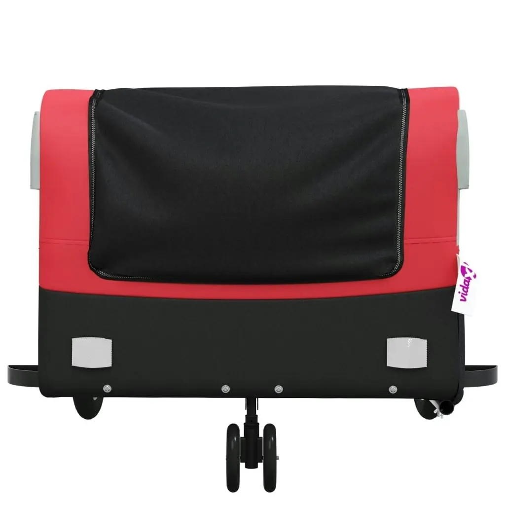 Bike Trailer Black and Red 45 kg Iron 94062