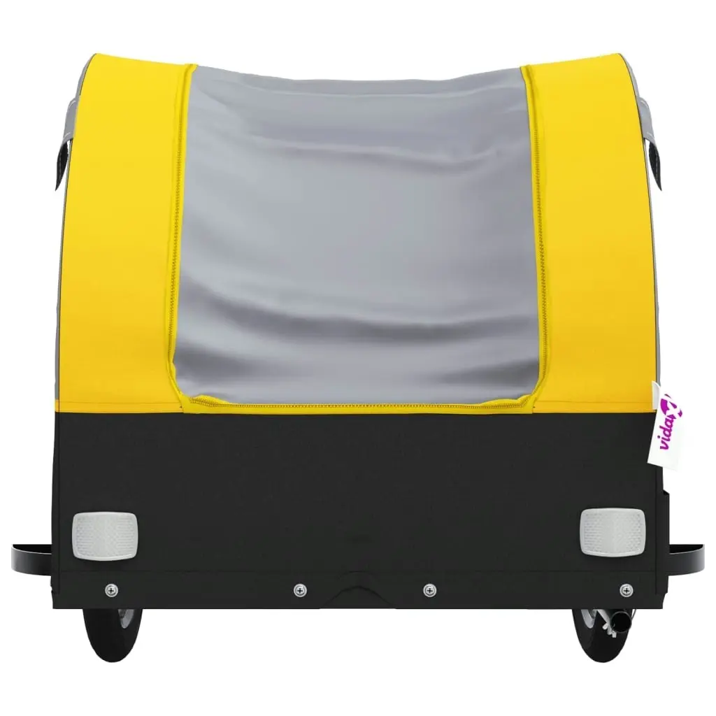 Bike Trailer Black and Yellow 45 kg Iron 94134